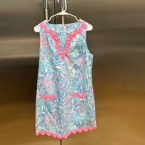 Lilly Pulitzer Pink and Blue Patterned Dress